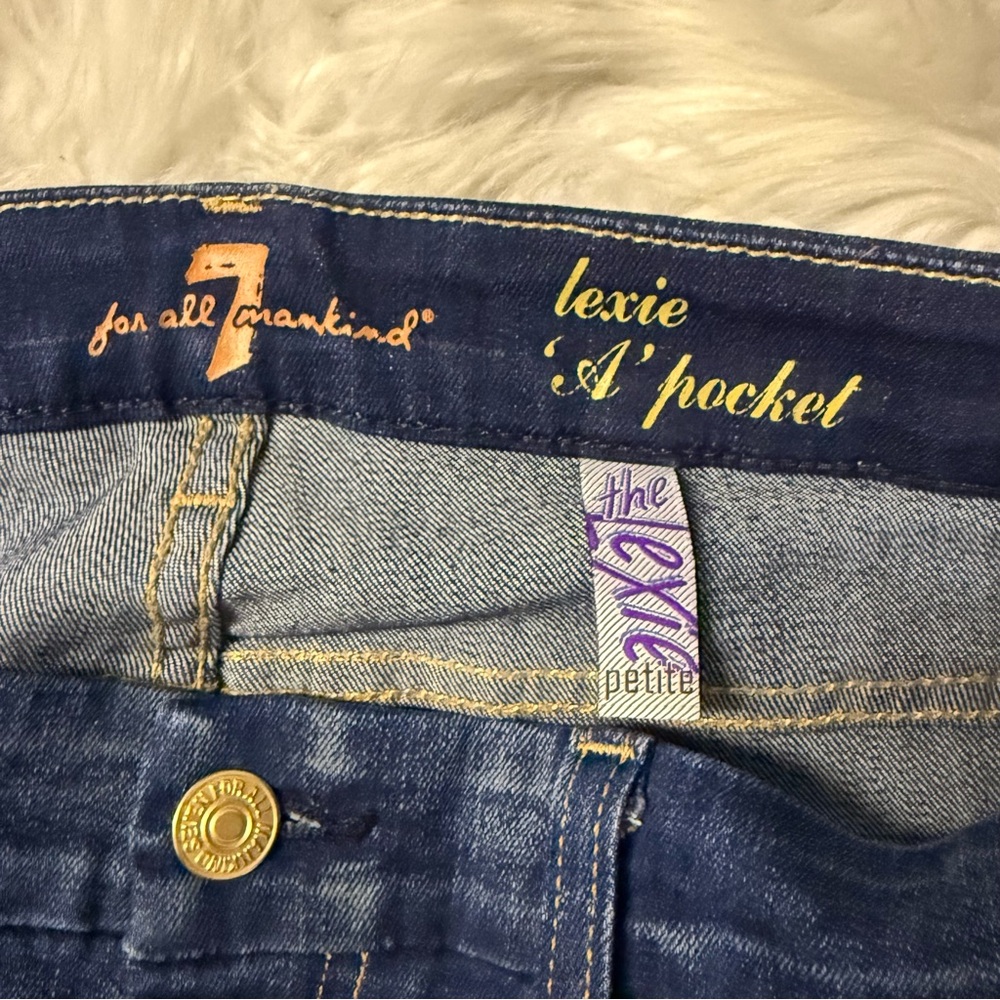 7 For All Mankind Lexie A-Pocket Jeans Size 31 Dark Wash - Picture 2 of 8